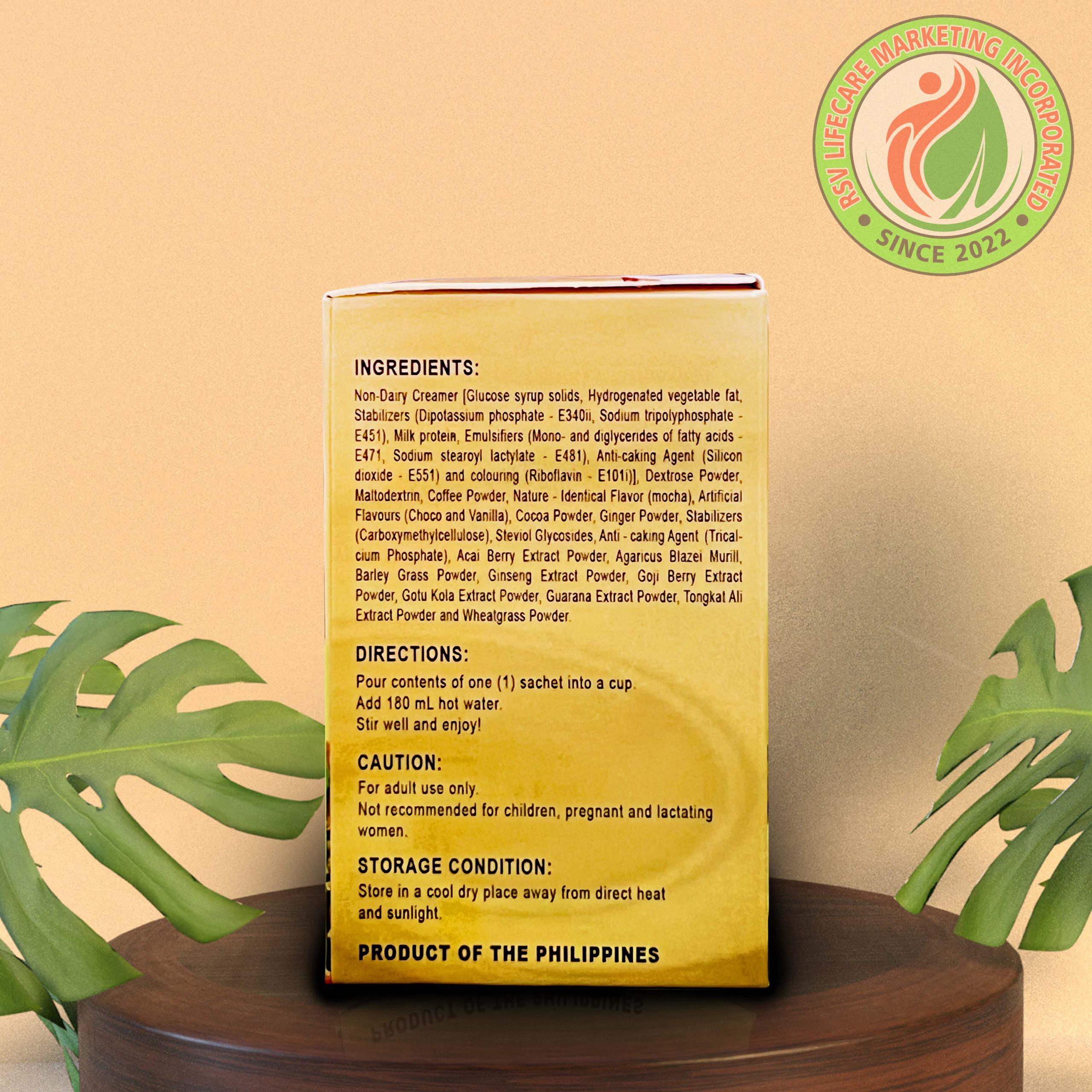 Teariffic Magic Mango Sensation Instant Tea – Organic, Halal, 12 Sachets, Made In Malaysia
